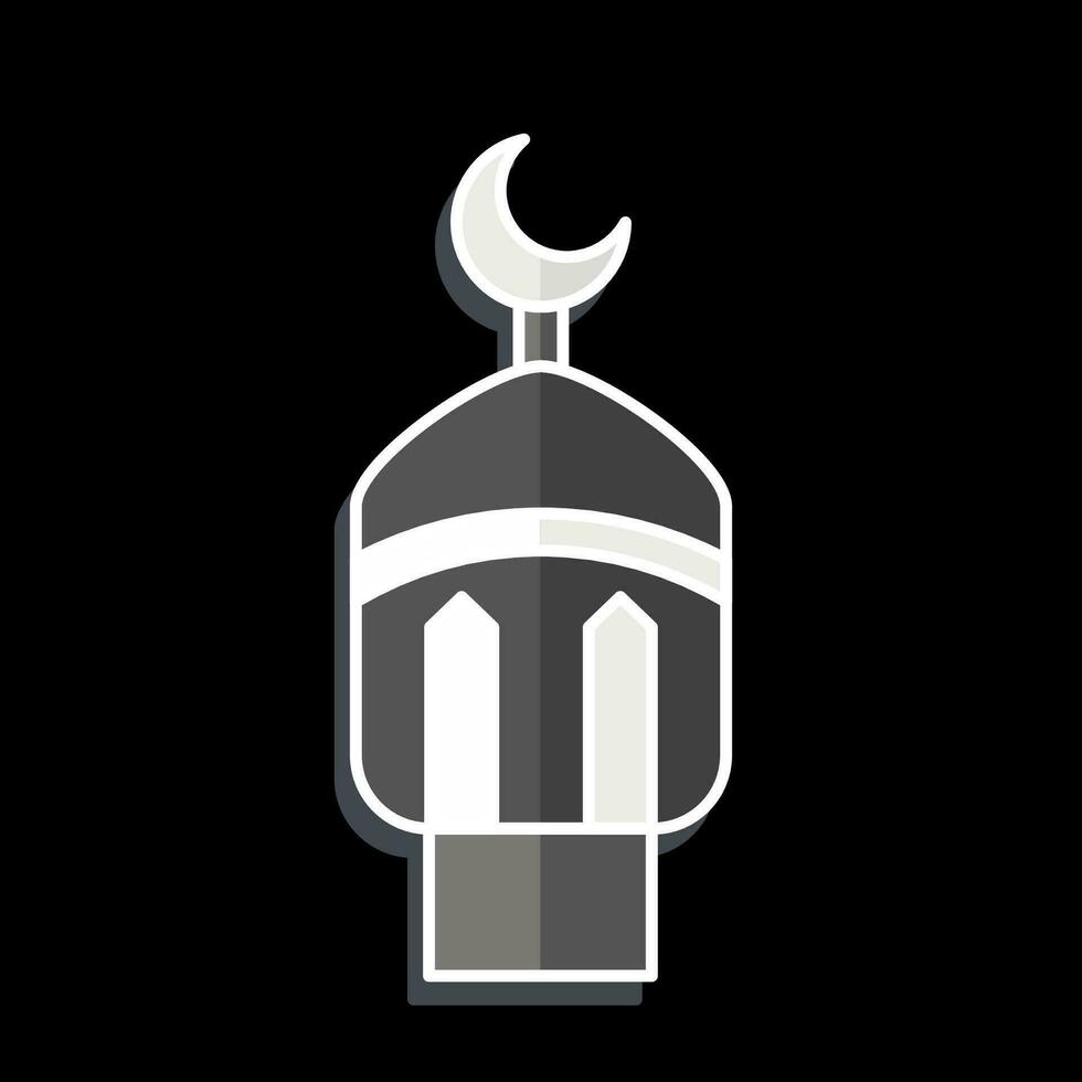 icona lanterna. relazionato per Ramadan simbolo. lucido stile. semplice design modificabile. semplice illustrazione vettore