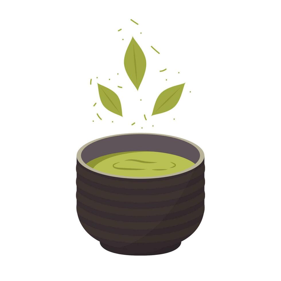 matcha tazza vettore. verde tè vettore. sfondo. gratuito spazio per testo. simbolo. matcha manifesto design. vettore