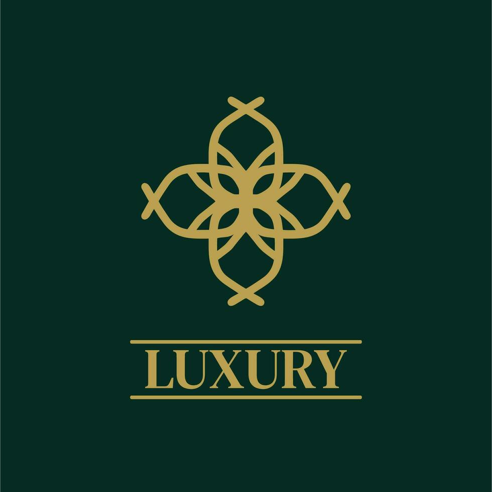 mandala geometrico ornamento logo elegante premio icona vettore design