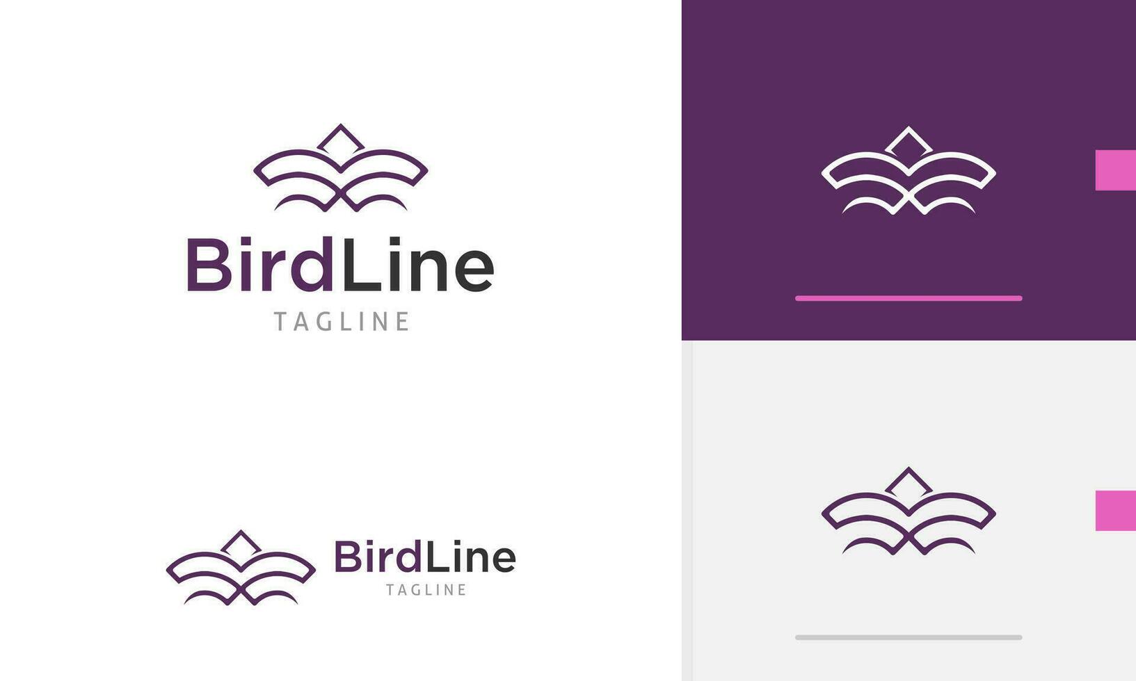 logo design icona di geometrico linea di minimalista volante aquila uccello design nel moderno stile vettore