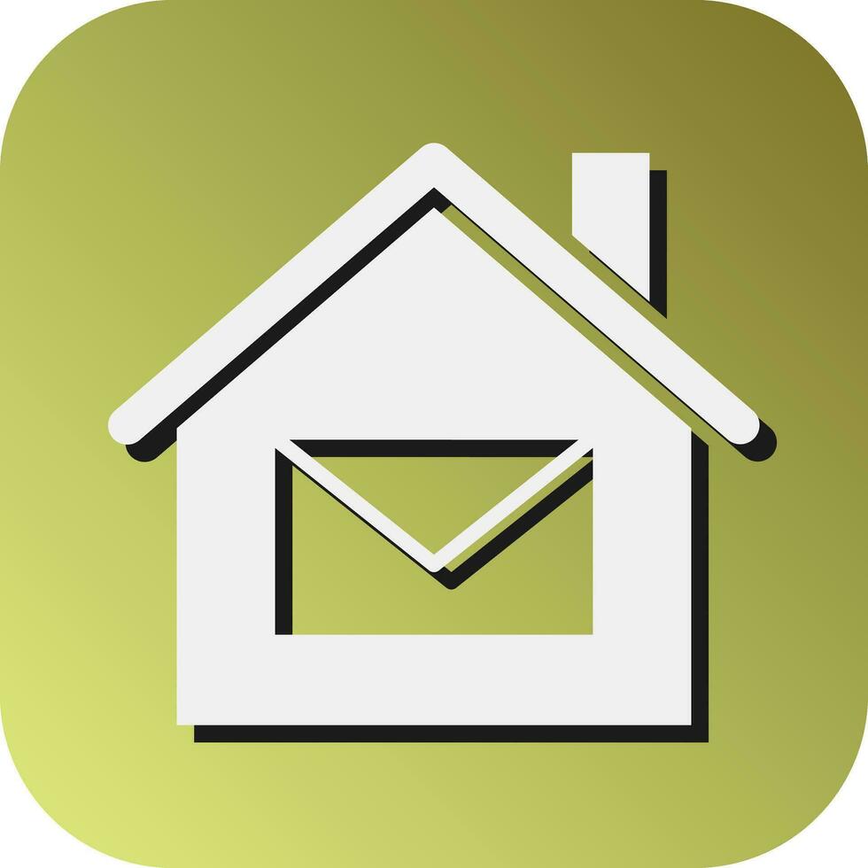 Casa posta vettore glifo pendenza sfondo icona per personale e commerciale uso.