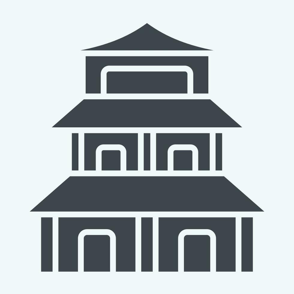 icona pagoda. relazionato per Cinese nuovo anno simbolo. glifo stile. semplice design modificabile. semplice illustrazione vettore