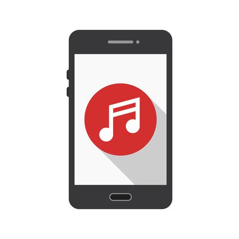 Icona di vettore di applicazione mobile di musica