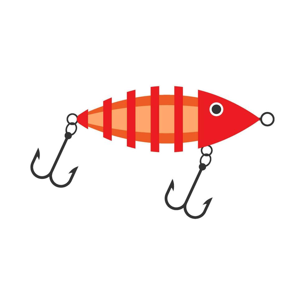 giocattolo pesce esca piatto illustrazione vettore