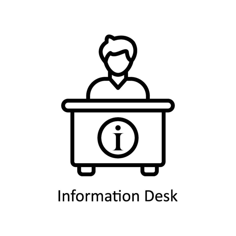 informazione scrivania vettore schema icona design illustrazione. attività commerciale e gestione simbolo su bianca sfondo eps 10 file
