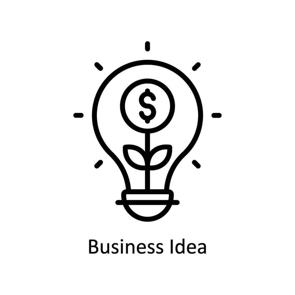 attività commerciale idea vettore schema icona design illustrazione. attività commerciale e gestione simbolo su bianca sfondo eps 10 file