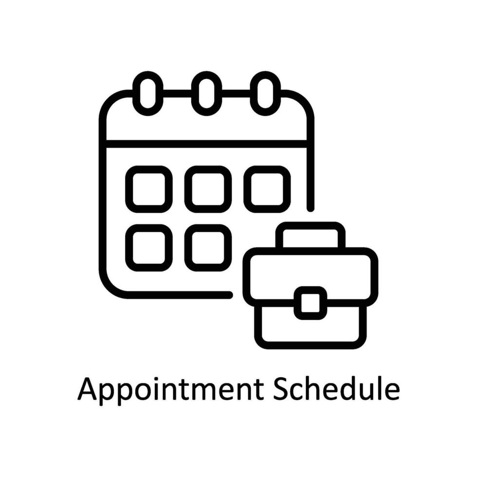 appuntamento programma vettore schema icona design illustrazione. attività commerciale e gestione simbolo su bianca sfondo eps 10 file