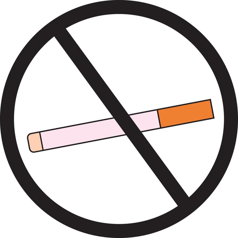 simbolo per zona non fumatori vettore