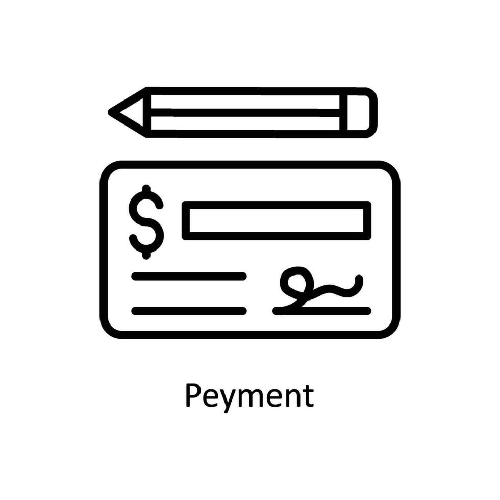 pagamento vettore schema icona design illustrazione. attività commerciale e gestione simbolo su bianca sfondo eps 10 file