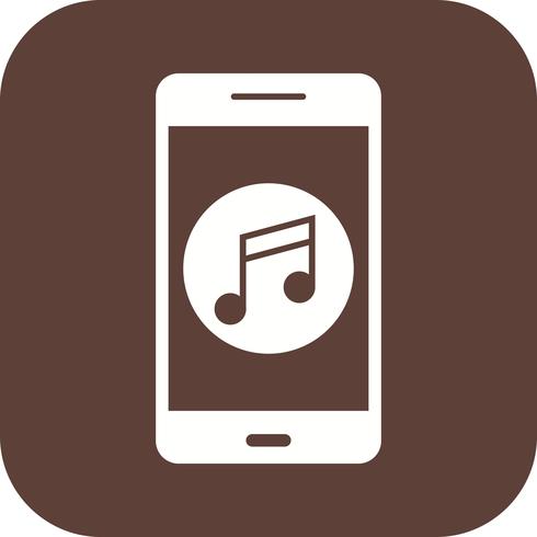 Icona di vettore di applicazione mobile di musica