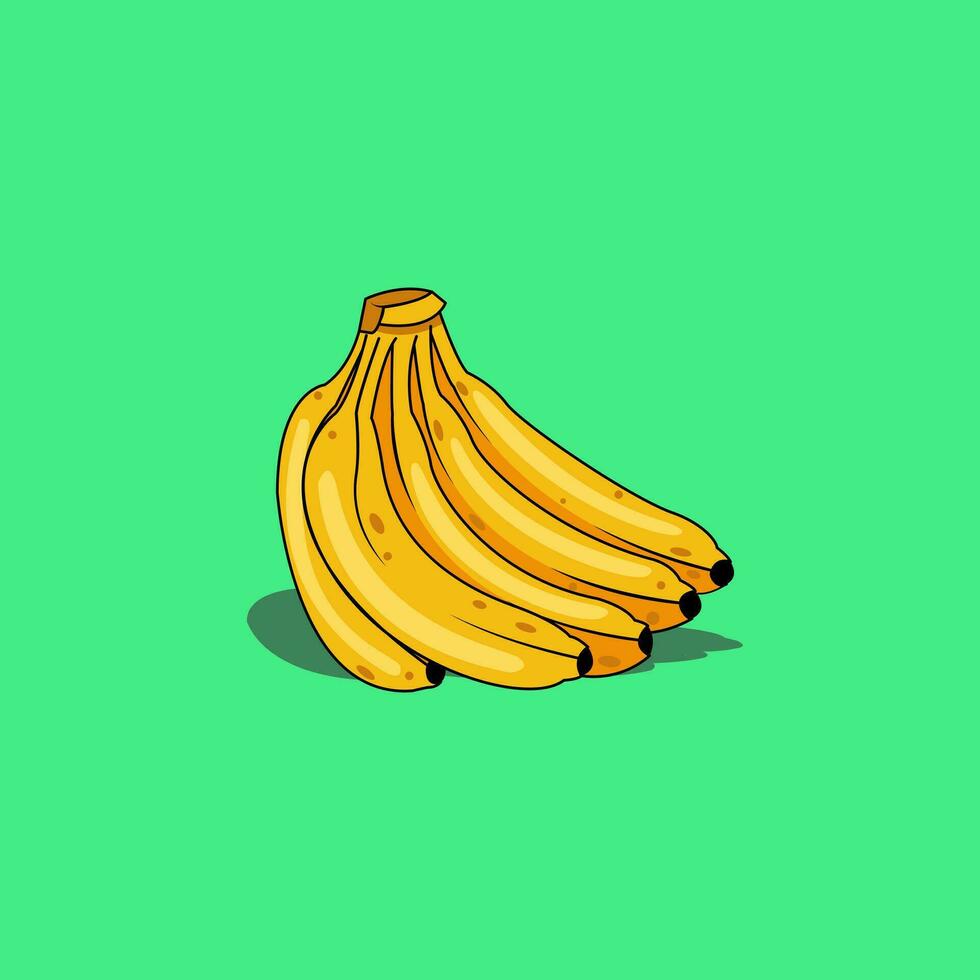 illustrazione vettore grafico di Banana, in forma per cibo menù illustrazioni, dipinti nel il cucina, sfondi eccetera