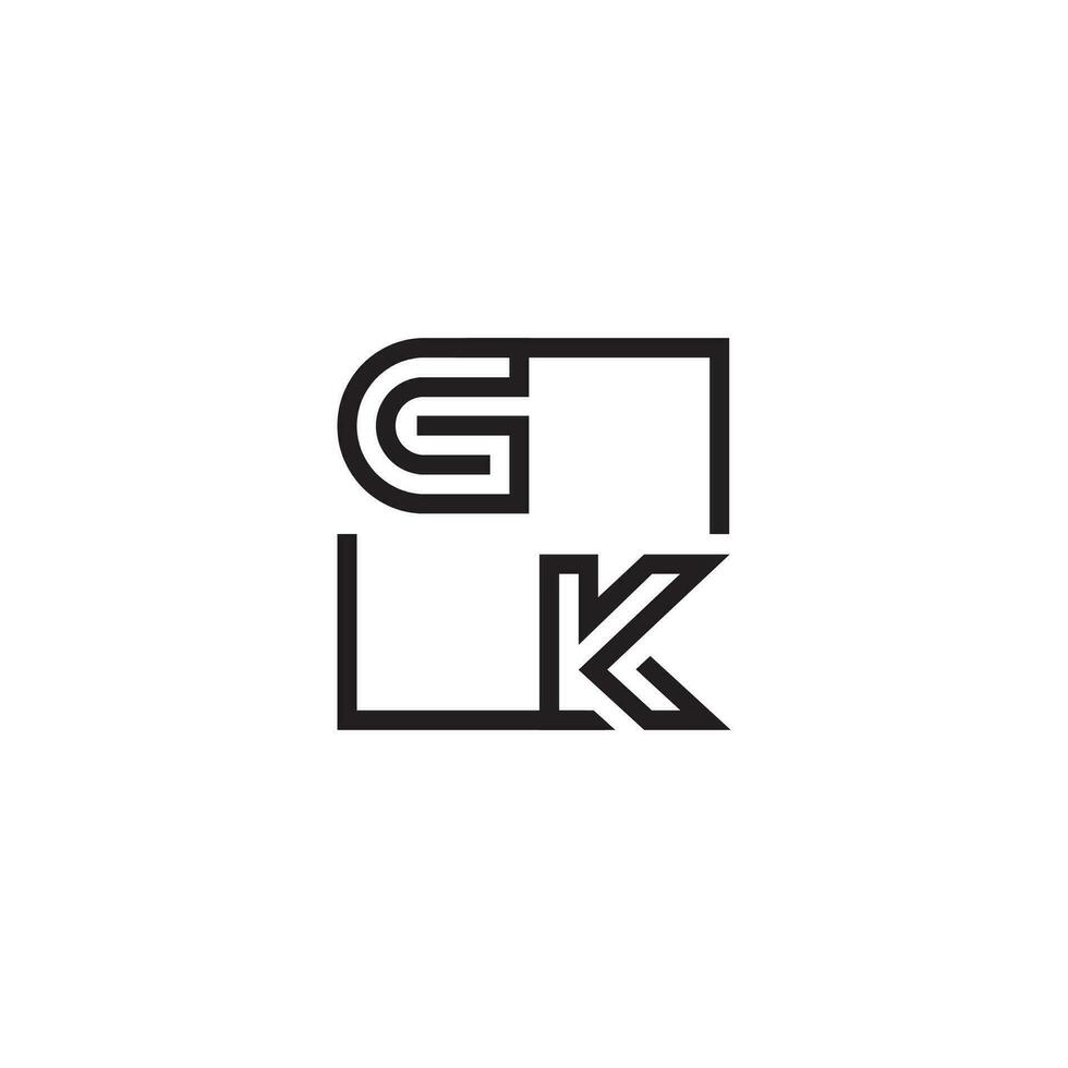 gk futuristico nel linea concetto con alto qualità logo design vettore