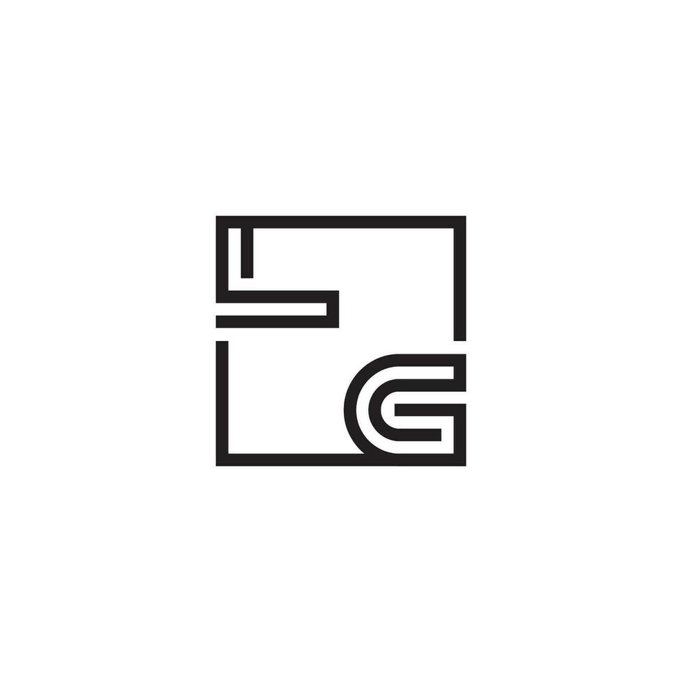 lg futuristico nel linea concetto con alto qualità logo design vettore