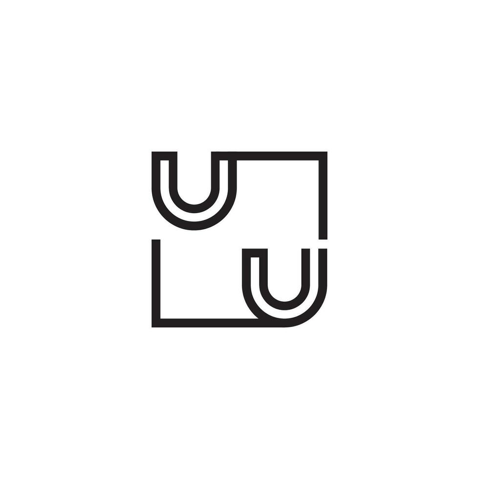 uu futuristico nel linea concetto con alto qualità logo design vettore