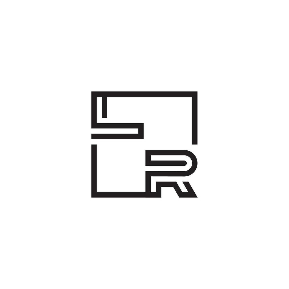 lr futuristico nel linea concetto con alto qualità logo design vettore