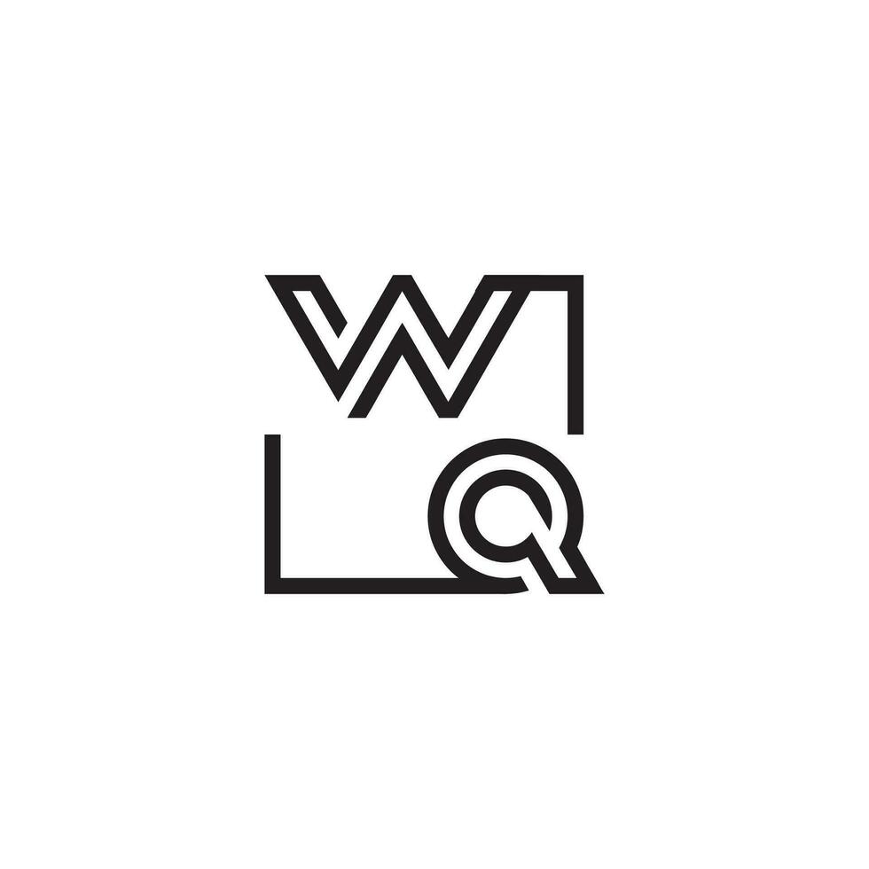 wq futuristico nel linea concetto con alto qualità logo design vettore