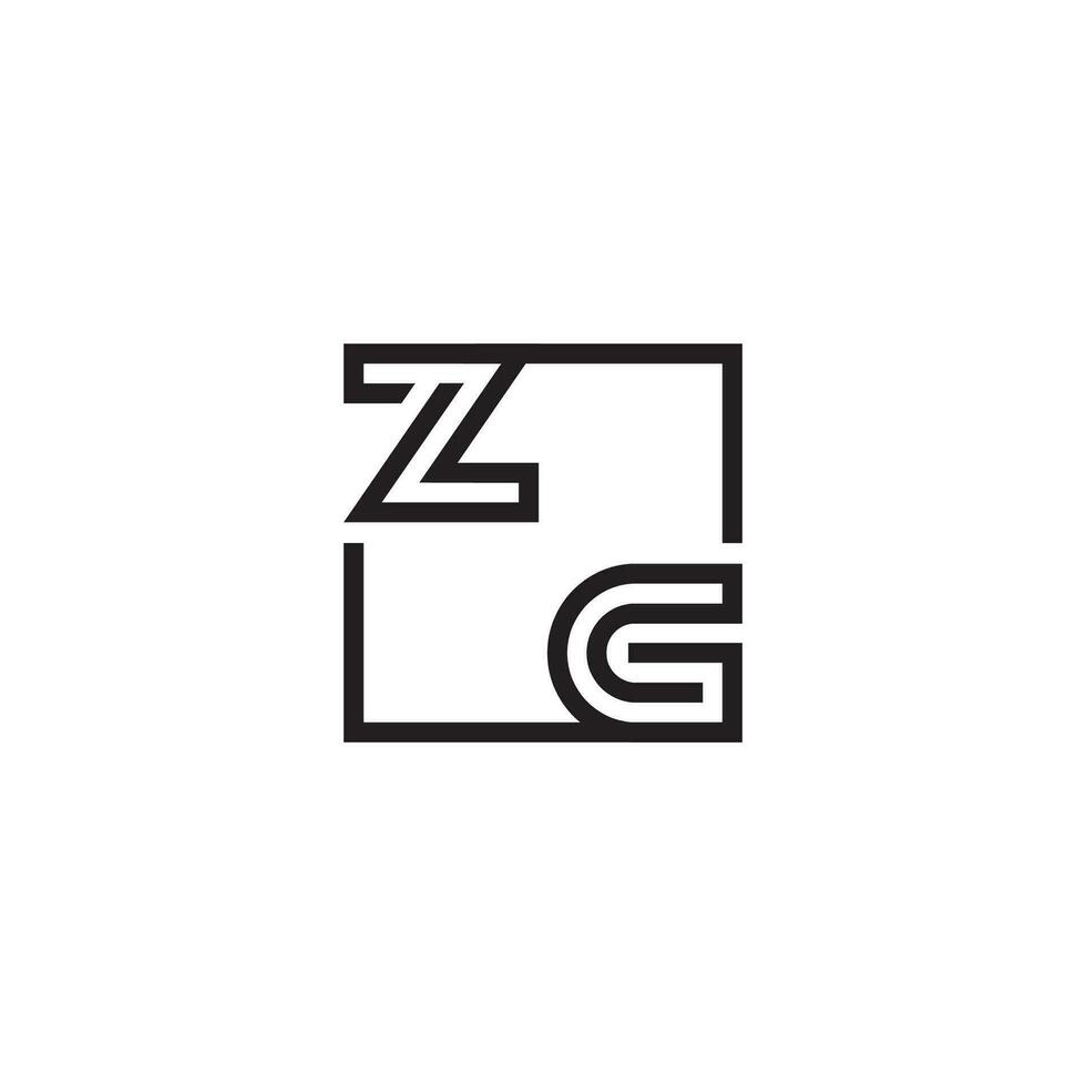 zg futuristico nel linea concetto con alto qualità logo design vettore