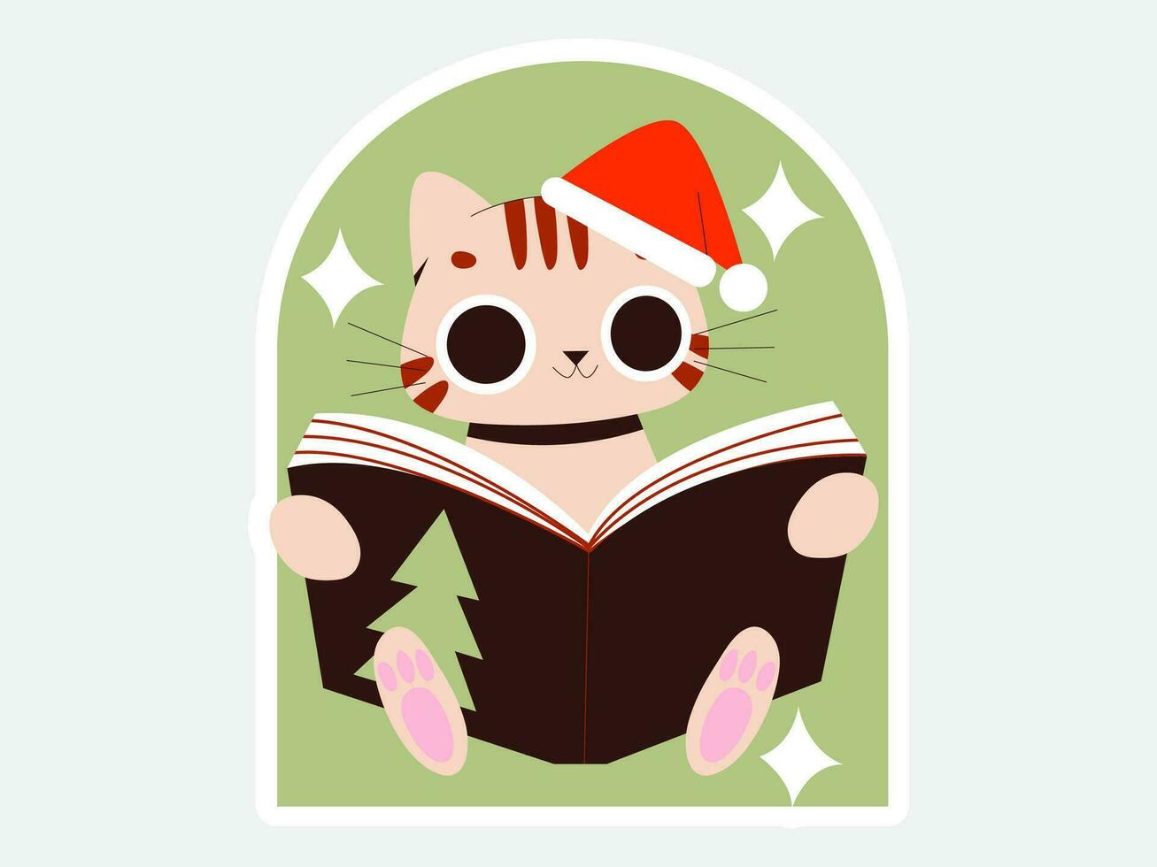 Natale gatto illustrazione collezione vettore