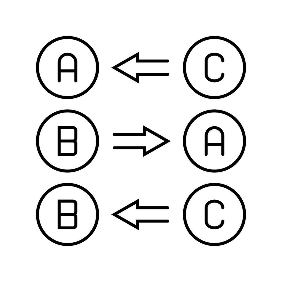 logica matematica scienza formazione scolastica linea icona vettore illustrazione