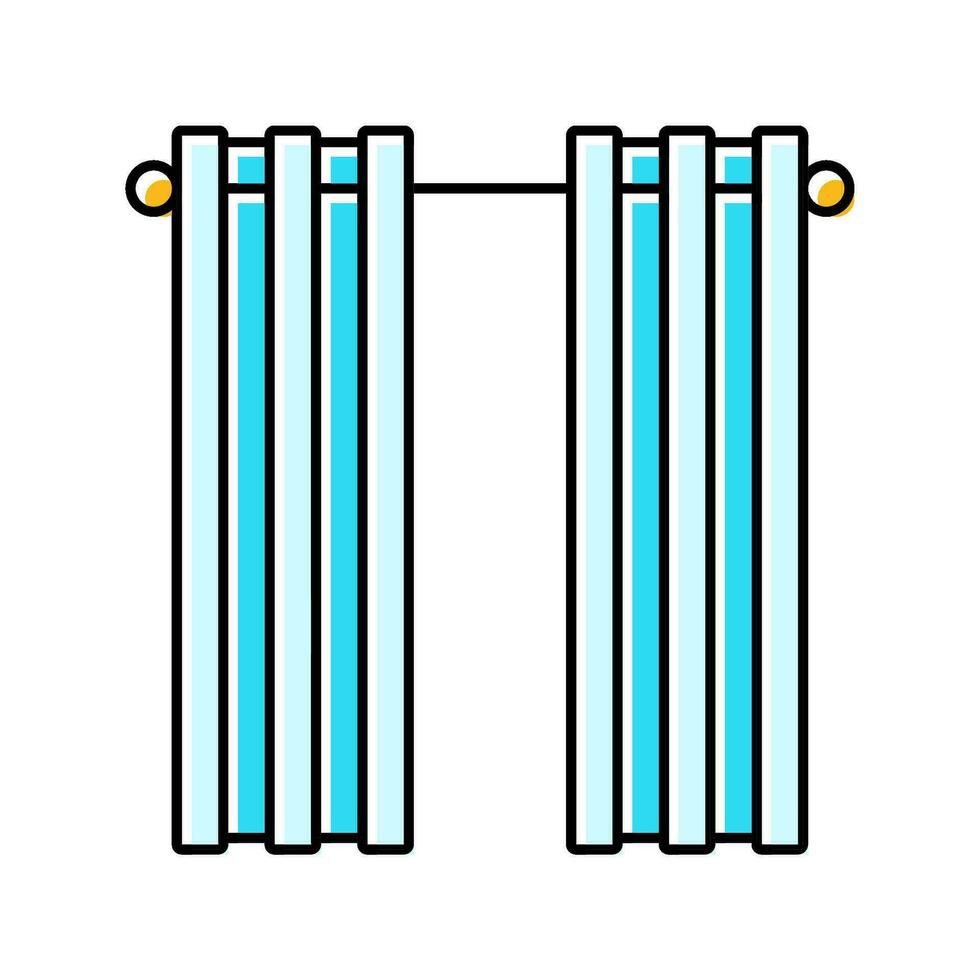 tenda vivente camera colore icona vettore illustrazione