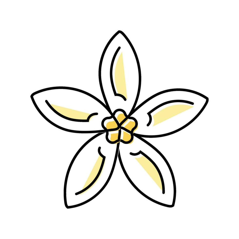 gelsomino fiore primavera colore icona vettore illustrazione