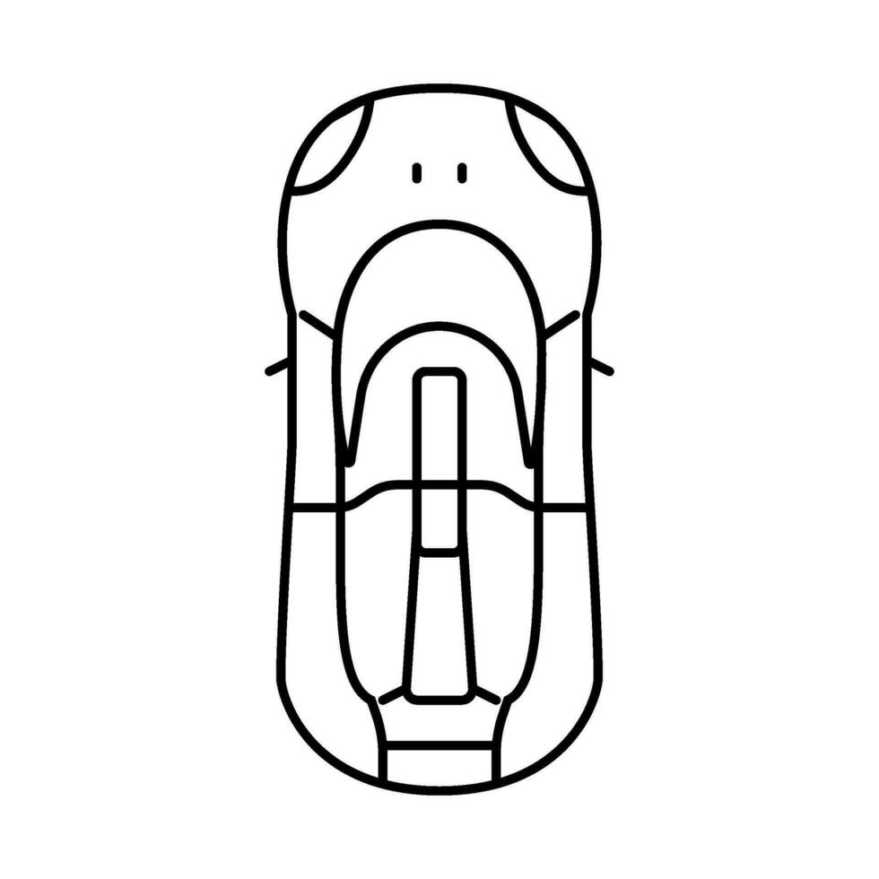 velocità auto superiore Visualizza linea icona vettore illustrazione