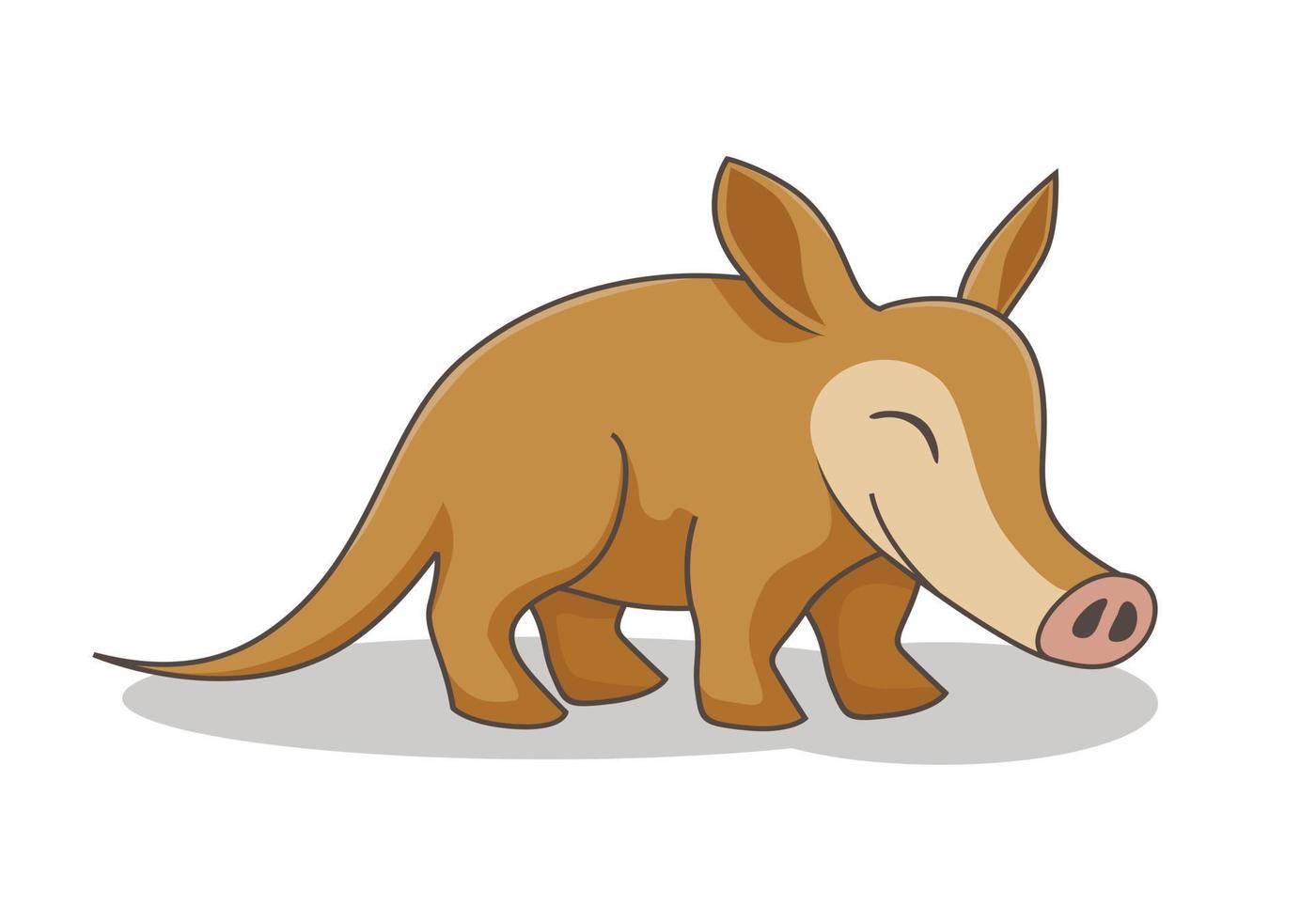 immagine vettoriale cartone animato aardvark