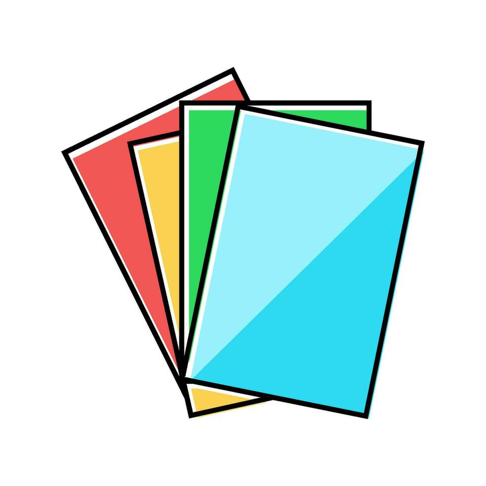 tracciato carta ricamo passatempo colore icona vettore illustrazione