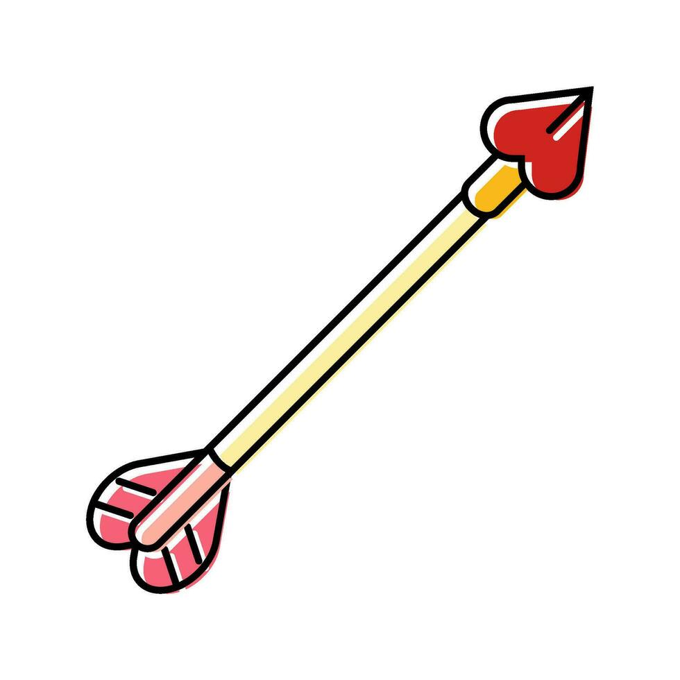 Cupido freccia amore colore icona vettore illustrazione