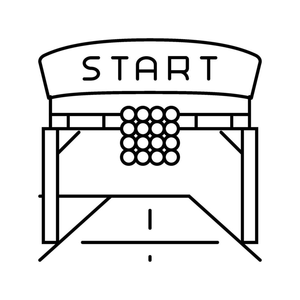 inizio veicolo velocità auto linea icona vettore illustrazione