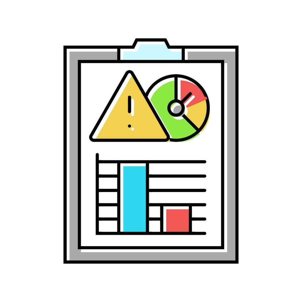 segnalazione rischio colore icona vettore illustrazione