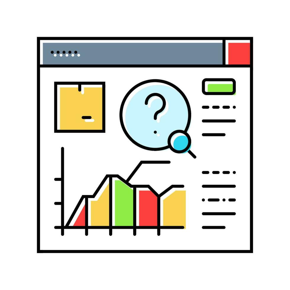 richiesta previsione logistica manager colore icona vettore illustrazione