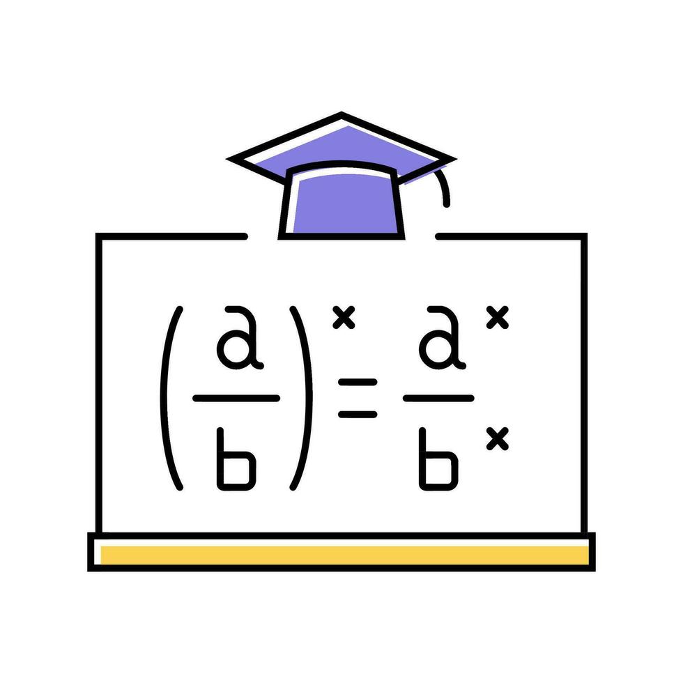 matematica classe primario scuola colore icona vettore illustrazione
