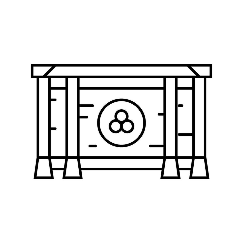 saisen monetario offerta lo shintoismo linea icona vettore illustrazione