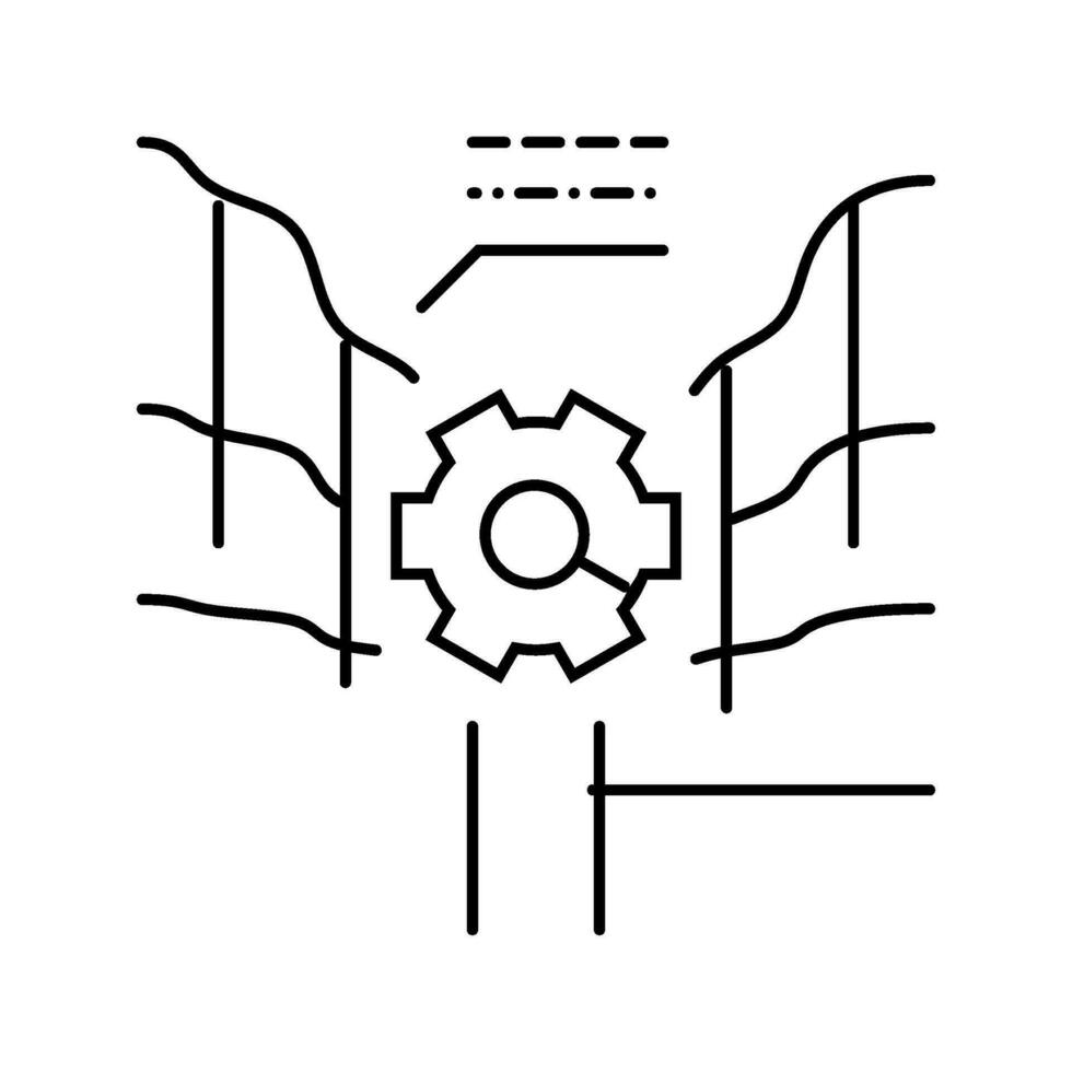 acqua qualità analisi idrogeologo linea icona vettore illustrazione