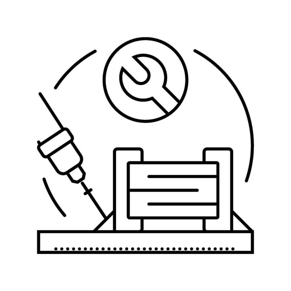condensatore saldatura elettronica linea icona vettore illustrazione
