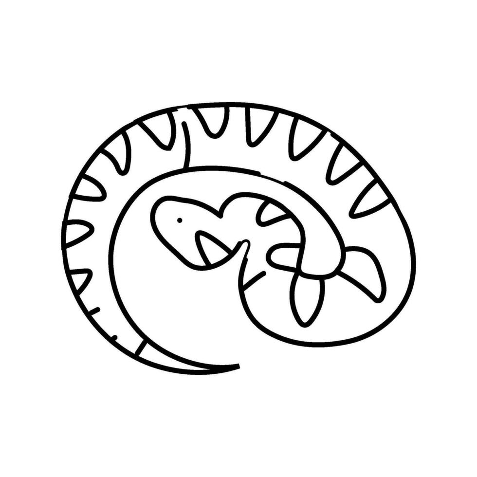 vipera animale serpente linea icona vettore illustrazione