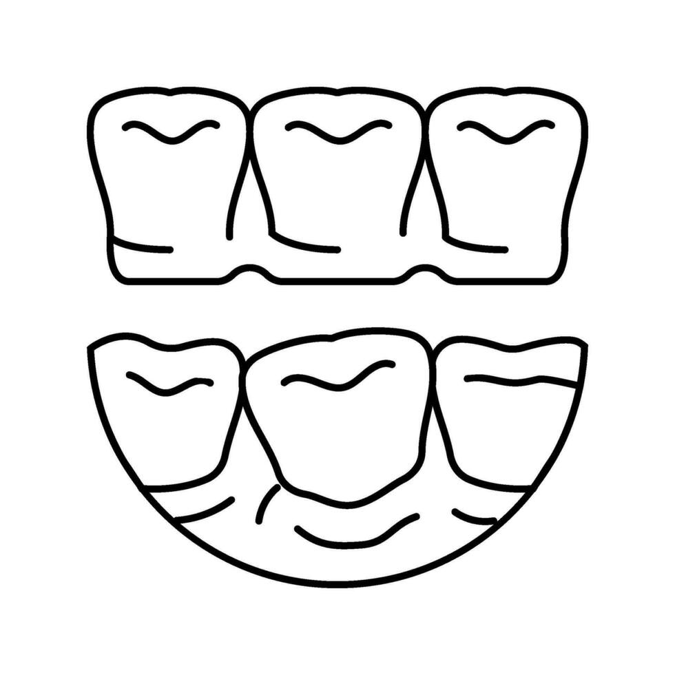 invisalign trattamento linea icona vettore illustrazione