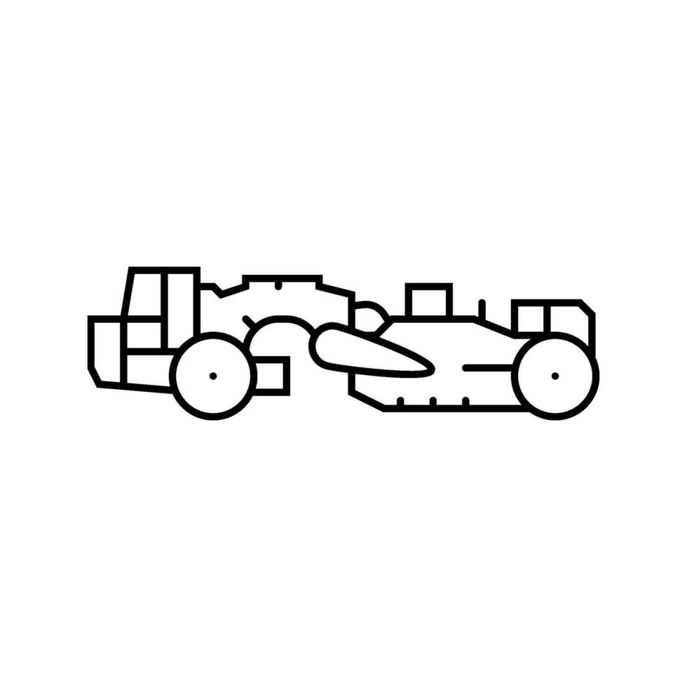 raschietto macchina costruzione veicolo linea icona vettore illustrazione