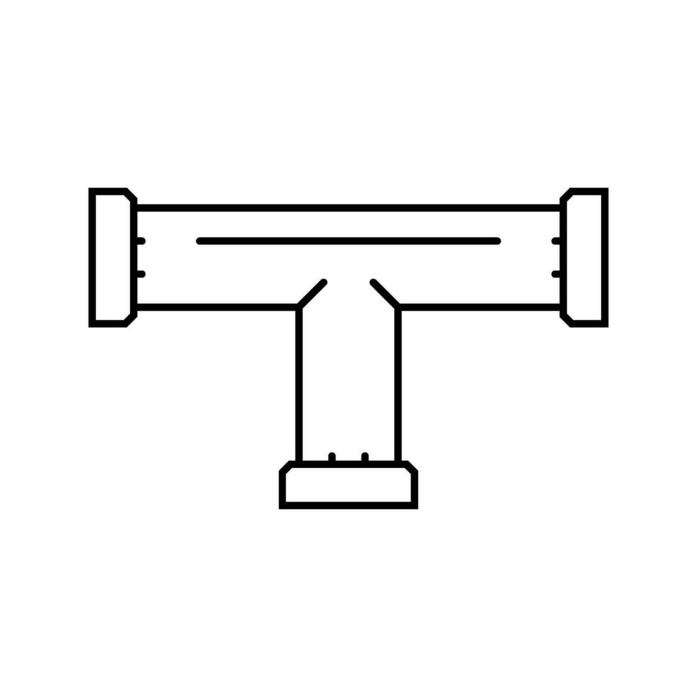 attrezzatura tubatura linea icona vettore illustrazione