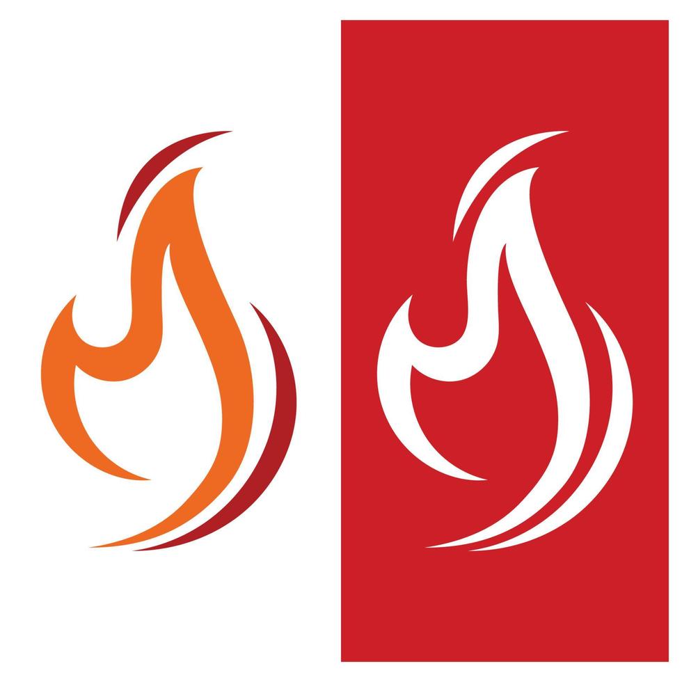 fuoco logo modello fiamma simbolo icona vettore