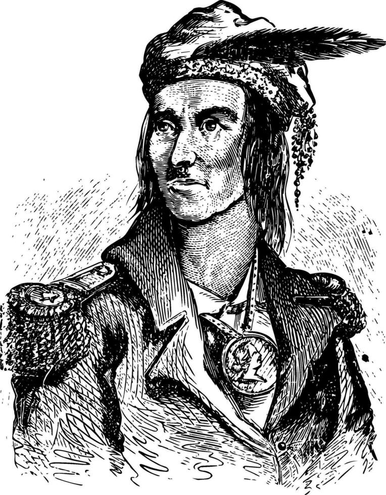 tecumseh Vintage ▾ illustrazione vettore