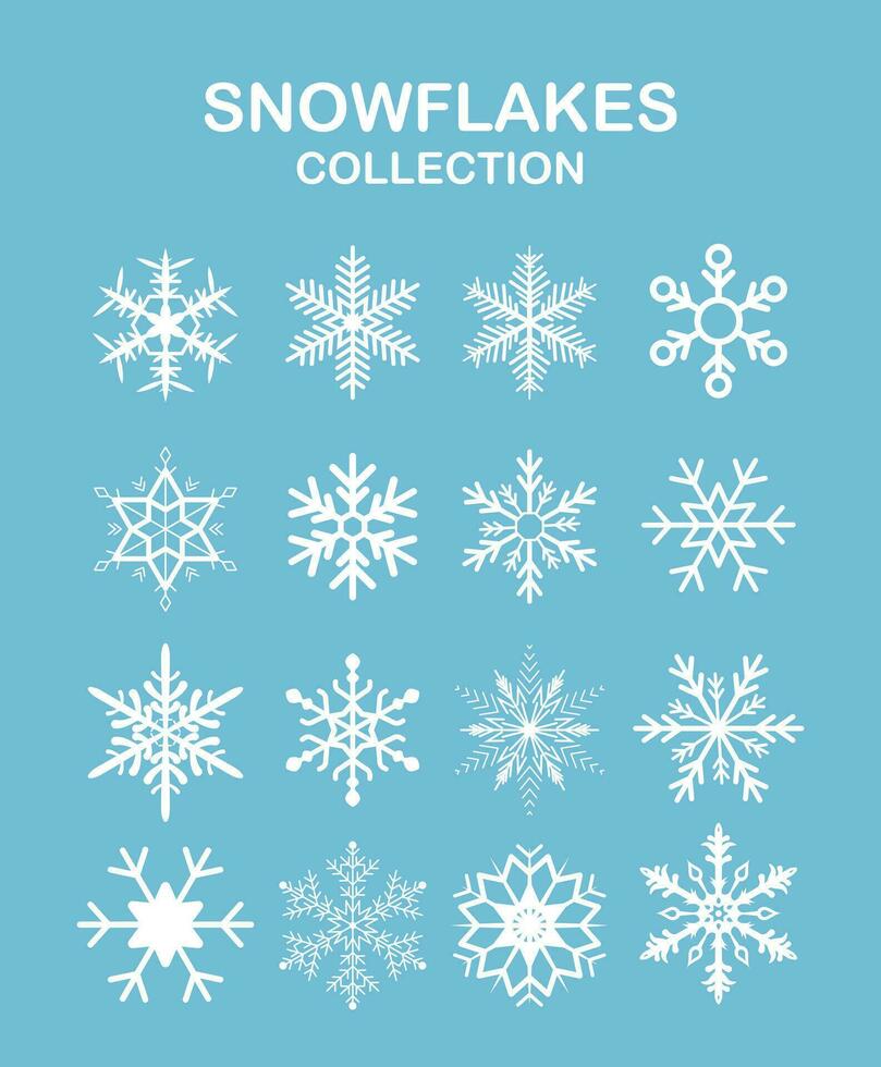 decorativo i fiocchi di neve collezione vettore