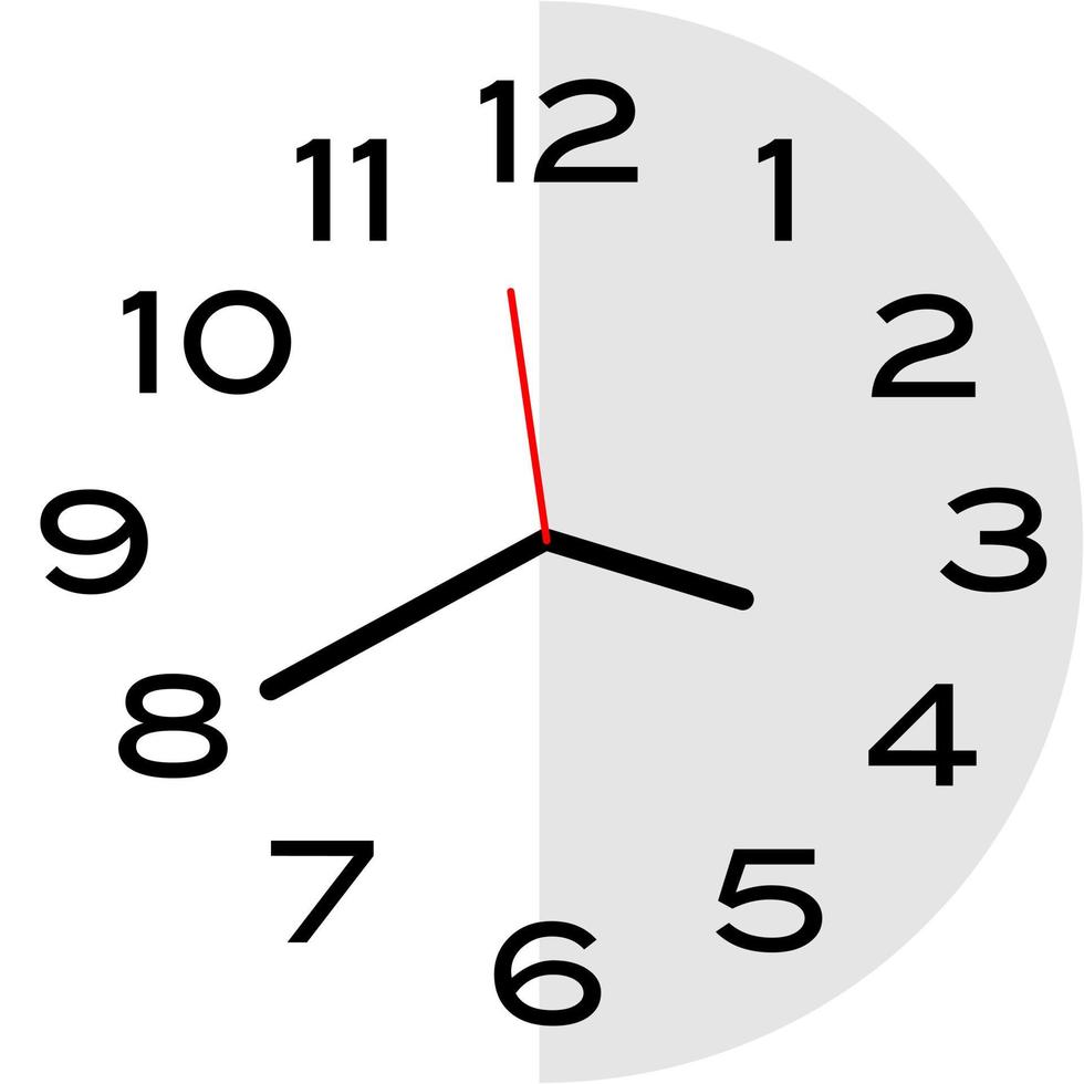 Icona dell'orologio analogico da 20 minuti a 4 in punto vettore