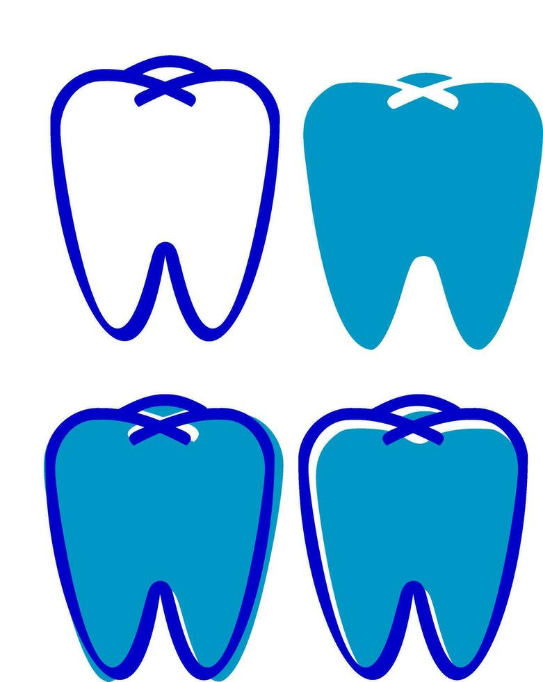 dente vettore colore illustrazione.