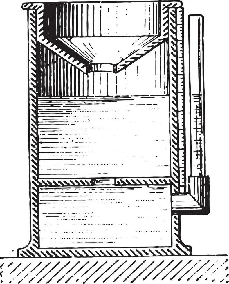 pioggia valutare o pluviometro, Vintage ▾ incisione. vettore
