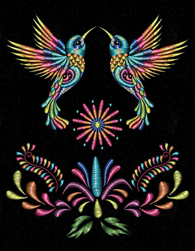 colibrì messico aztec vettore