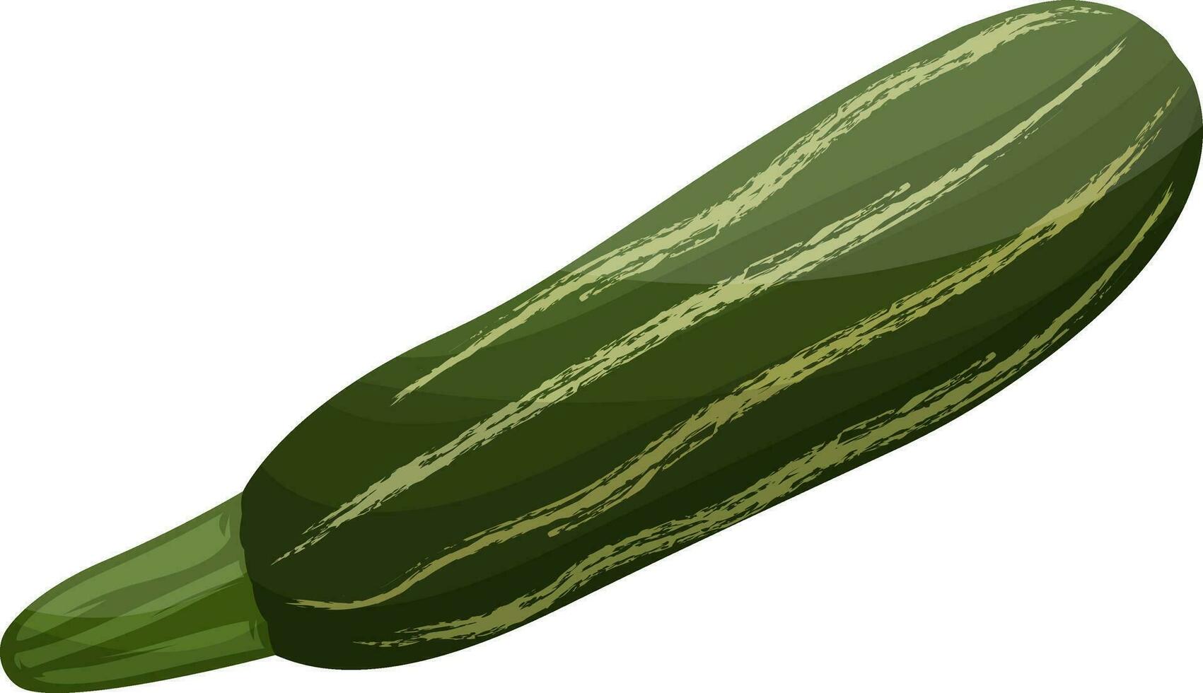 buio e leggero verde cartone animato zucchine vettore illustrazione di verdure su bianca sfondo.
