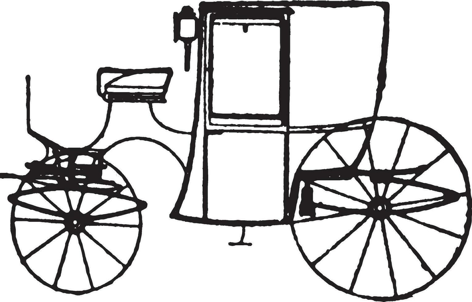 carrozza, Vintage ▾ illustrazione. vettore