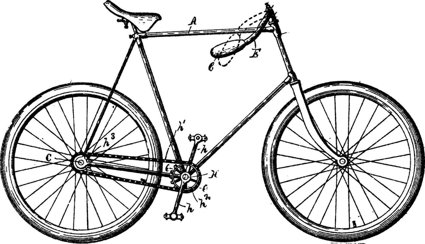 Multi scopo bicicletta, Vintage ▾ illustrazione. vettore